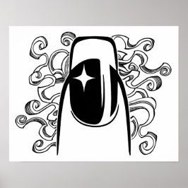 Póster Hoy es el Día del Pelo y las uñas