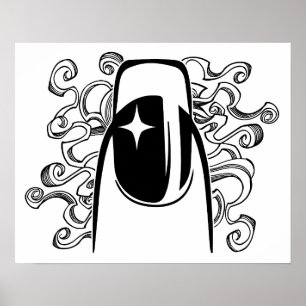 Póster Hoy es el Día del Pelo y las uñas