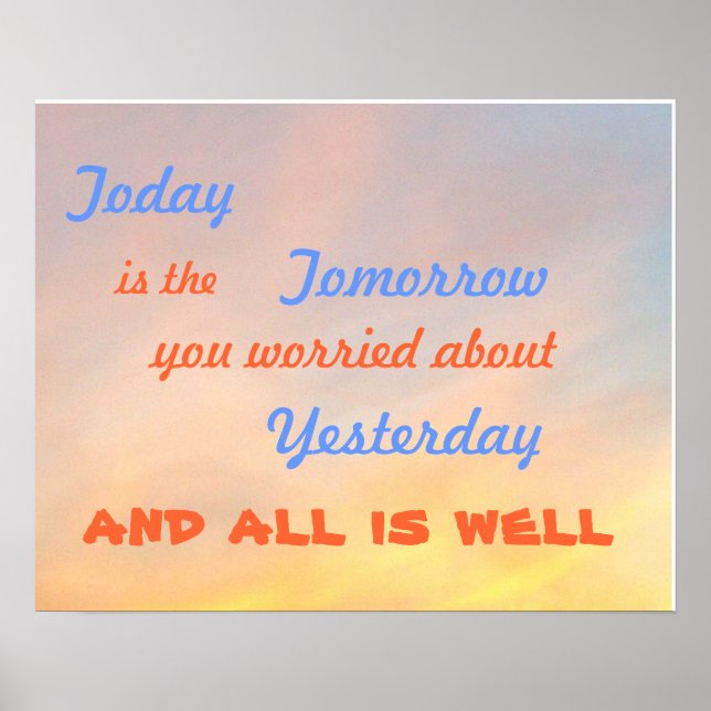 PÓSTER "HOY ES EL POSTER MOTIVACIONAL MAÑANA" (Frente)