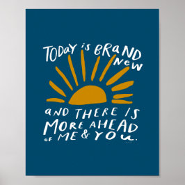 Póster Hoy es nuevo - Sol positivo Motivador