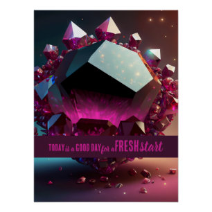 Póster Hoy es un buen día nuevo comienzo de cita motivaci