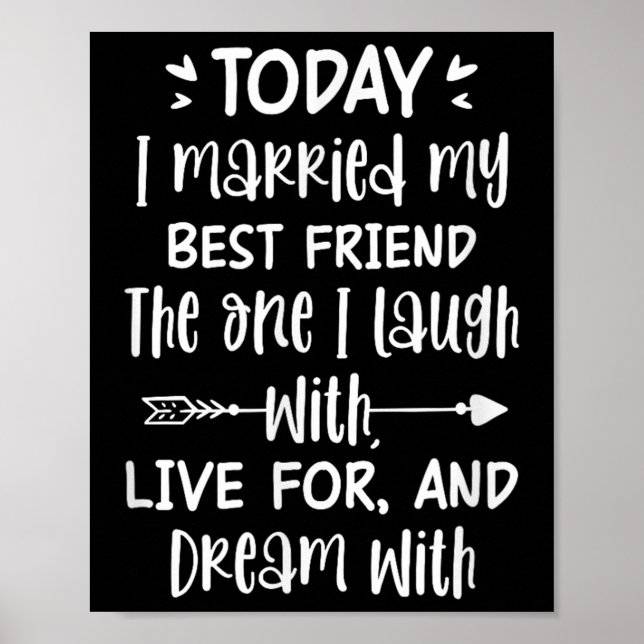Póster Hoy me casé con mi mejor amigo Groom Bride Boda (Frente)