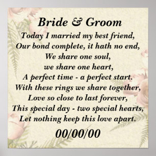 Póster ¡Hoy me casé con mi mejor amigo personalizar!