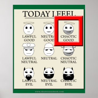 Póster Hoy me siento bien caótico
