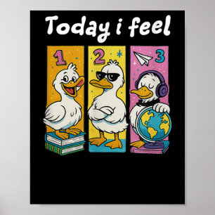 Póster Hoy me siento de vuelta a la escuela para el maest