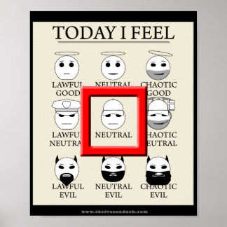 Póster Hoy me siento neutral