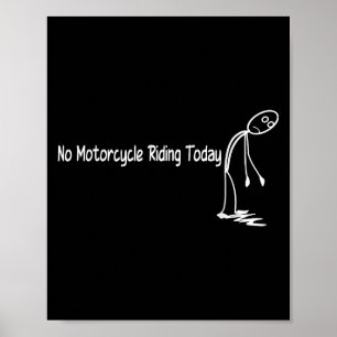 Póster Hoy no hay moto en moto divertida