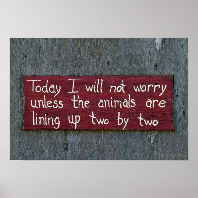 Póster Hoy no me preocuparé (Frente)