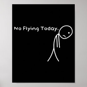 Póster Hoy No Vuelan Aviones Pilotos Aviación