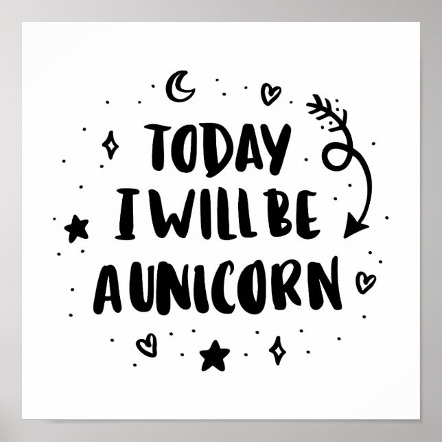 Póster Hoy Seré Un Unicornio (Frente)