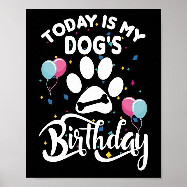 Póster Hoy son los amantes de los perros de cumpleaños de (Frente)