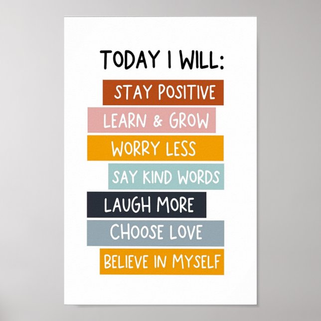 Póster Hoy Voy A Motivar Posters, Niños Positivos (Frente)