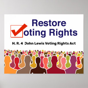 Póster HR4 Ley de derechos de voto de John Lewis