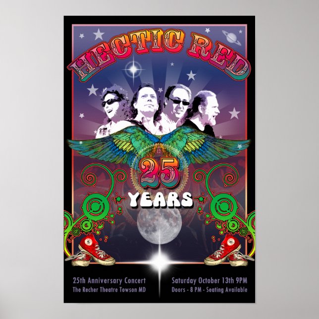 Póster HR 25 Aniversario Poster con fecha de concierto (Frente)