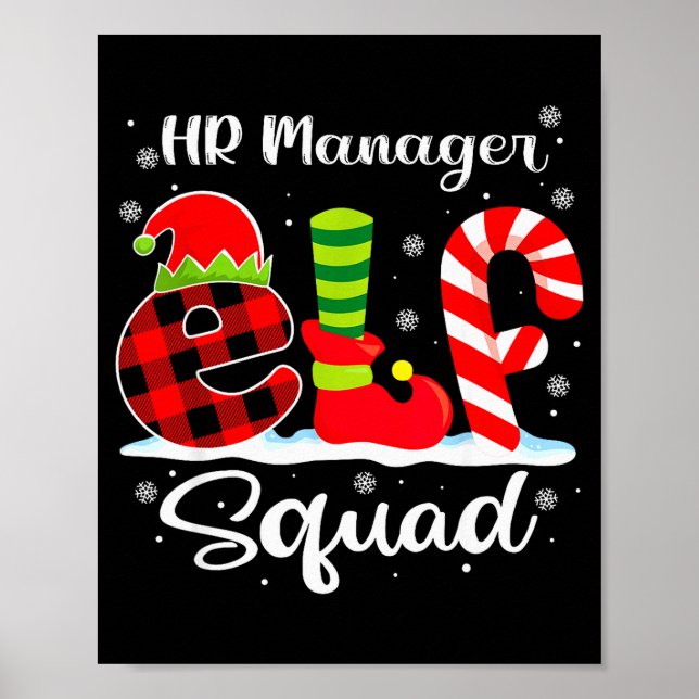Póster Hr Manager Elf Squad Christmas Recruiter Matching  (Frente)