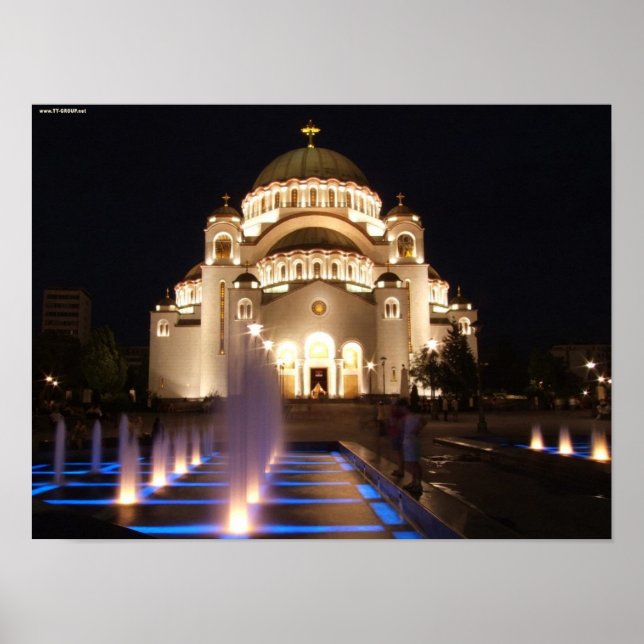 Póster Hram Svetog Save Beograd Srbija (Frente)
