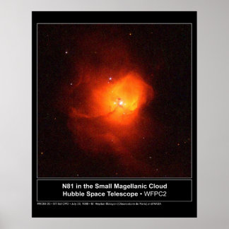 Póster HST N81 en la pequeña nube magelánica