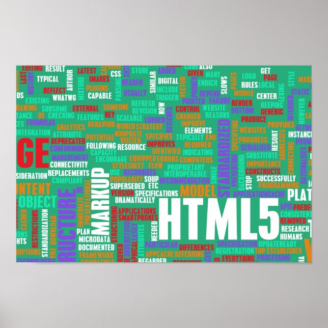 Póster HTML 5 o HTML5 (Frente)