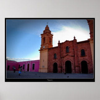 Póster Huajuapan Oaxaca Chatedral poster