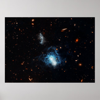 Póster Hubble encuentra a la galaxia madura bailando como