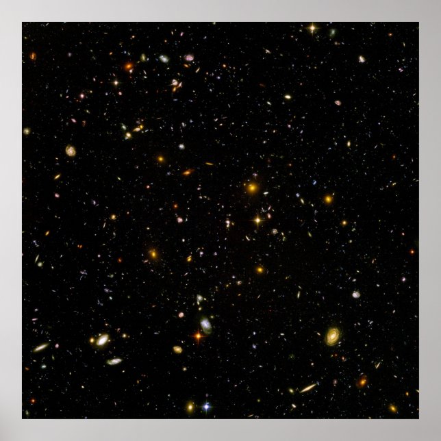Póster Hubble Ultra Deep Field Image Constellation Fornax (Frente)