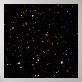 Póster Hubble Ultra Deep Field View of 10,000 Galaxies