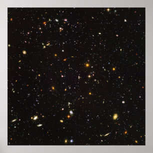 Póster Hubble Ultra Deep Field View of 10,000 Galaxies