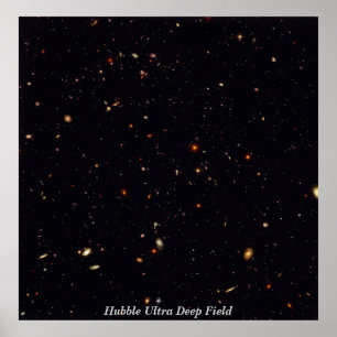 Póster HubbleUltraDeepField, campo ultra profundo de