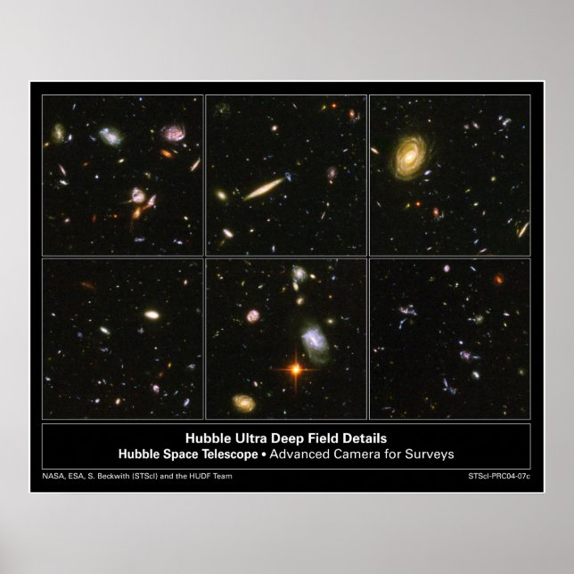 Póster HubbleUltraDeepFieldDetails-2004-07c (Frente)