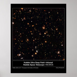 Póster HubbleUltraDeepFieldInfrarrojo-2004-07b
