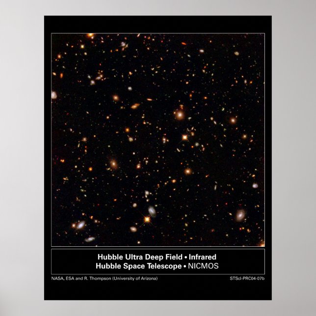 Póster HubbleUltraDeepFieldInfrarrojo-2004-07b (Frente)