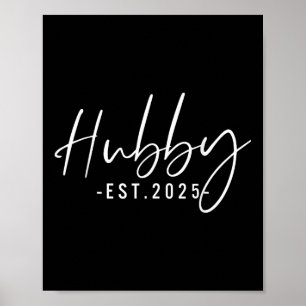 Póster Hubby Est 2025 Acabo De Casarse Con Boda De Esposo