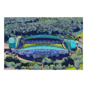 Póster Huddersfield Kirklees Stadium Arquitectura Aérea