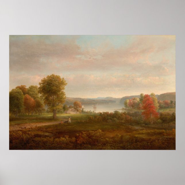 Póster Hudson en otoño - Thomas Doughty Bella Artes Poste (Frente)