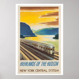 Póster Hudson Highlands Ferrocarril Central de Nueva York