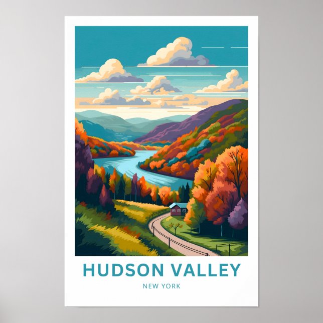 Póster Hudson Valley New York Travel Print (Frente)