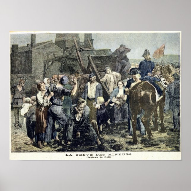 Póster Huelga de mineros en Carmaux (Frente)