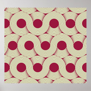 Póster Huelga de Moebius: Infinita mosaico rojo-verde