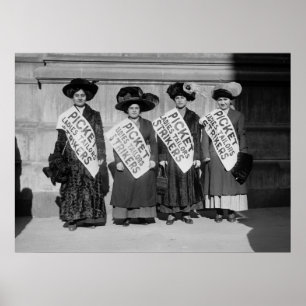 Póster Huelga de sastres de damas, 1910