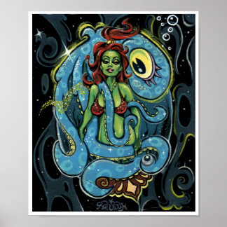 Póster Huella artística de 'Cycloptopus' - (pin-up pop su