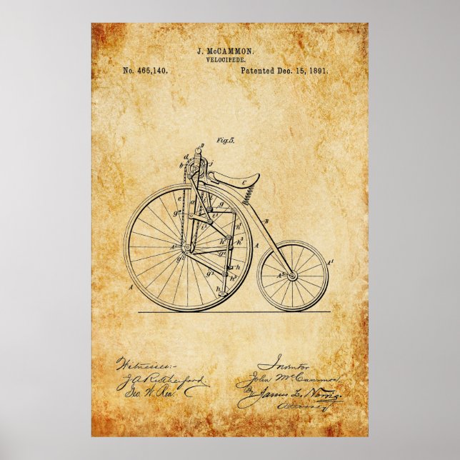 Póster Huella azul de Velocipede (Frente)