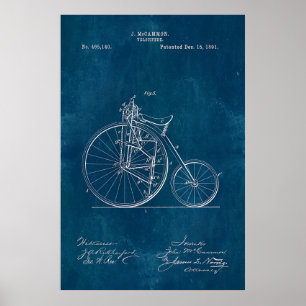 Póster Huella azul de Velocipede