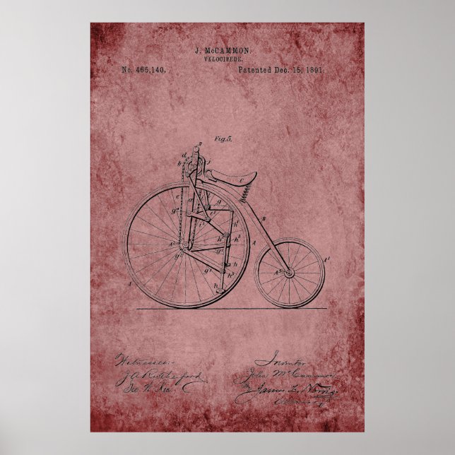 Póster Huella azul de Velocipede (Frente)