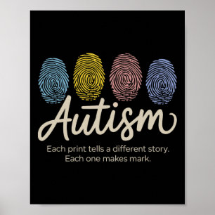 Póster Huella dactilar Autismo5 