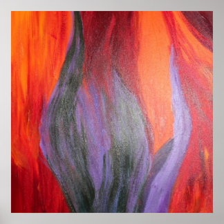 Póster huella de antorcha