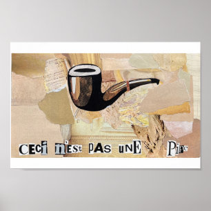 Póster Huella de collage inspirada en "Ceci n'est pas une