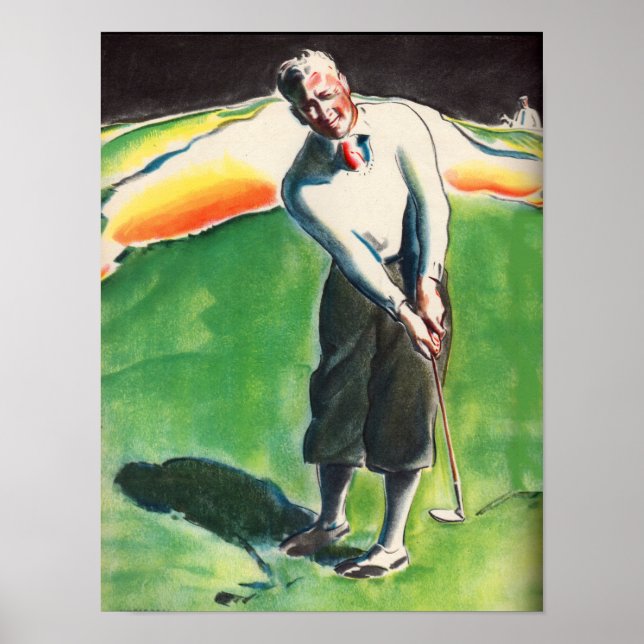 Póster Huella de golf de 1934 (Frente)