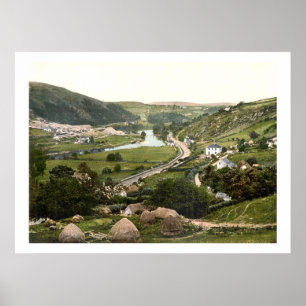 Póster Huella de Irlanda Vintage, en el condado de Aboca