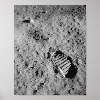 Póster Huella de la Apolo 11 — Primeros pasos en la Luna