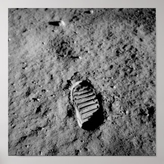 Póster Huella De La Luna - Apolo 11 - 1969